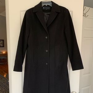 Kenneth Cole Reaction Black Wool Coat Size 12
